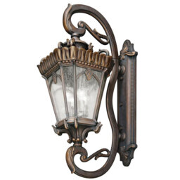 Ballintoy 4 - Bulb 116.8cm H Seeded Glass Outdoor Wall Lantern