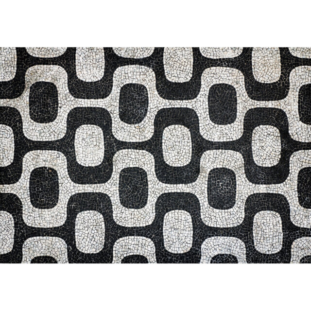 Jimeny Geometric Vinyl Machine Printed Indoor / Outdoor Area Rug