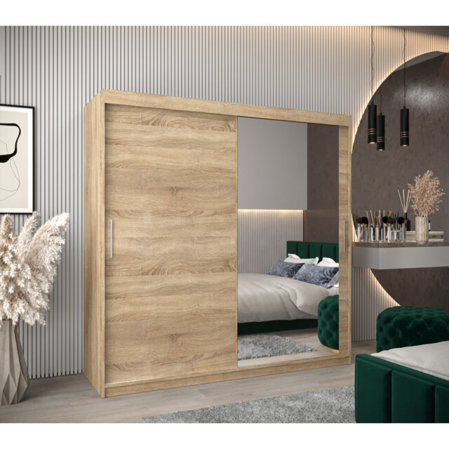 Asilah 2 Door Manufactured Wood Wardrobe