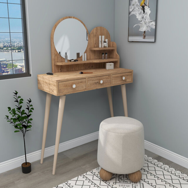 Dressing Table with Mirror and Drawer Cindy