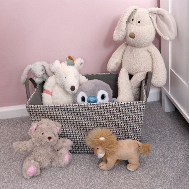 JVL Fabric Decorative Basket
