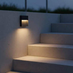 UltraBeam 6 Watt Black IP65 Surface Mounted Outdoor LED Stair Light