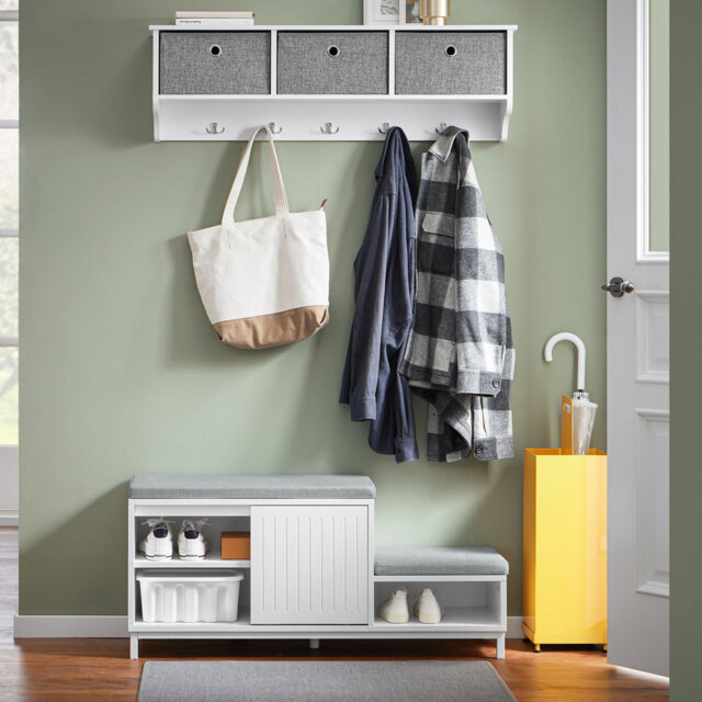 Heckson Polyester Upholstered Storage Bench