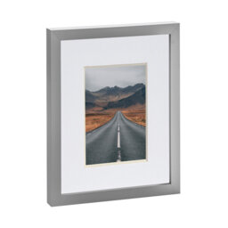 "Photo Frame with 4"" x 6"" Mount - 8"" x 10"" - Grey/White"