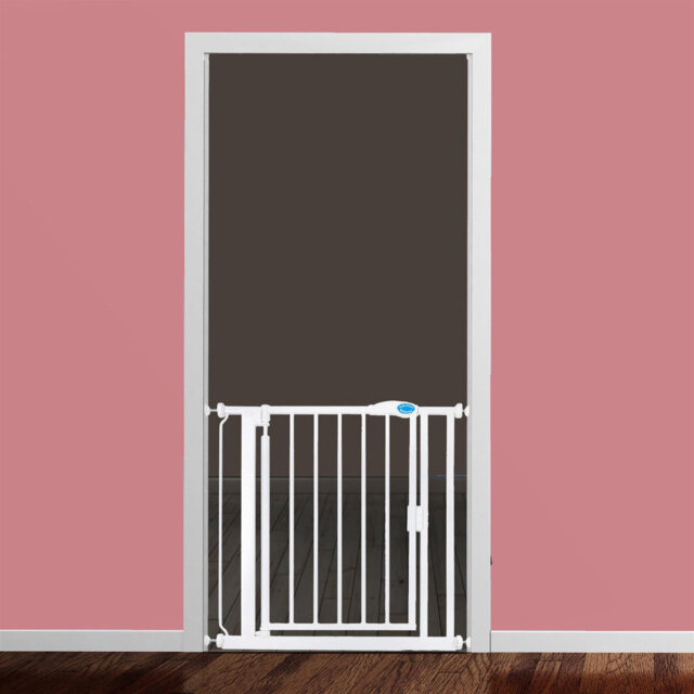 Metal Pressure Mounted Pet Gate With Door