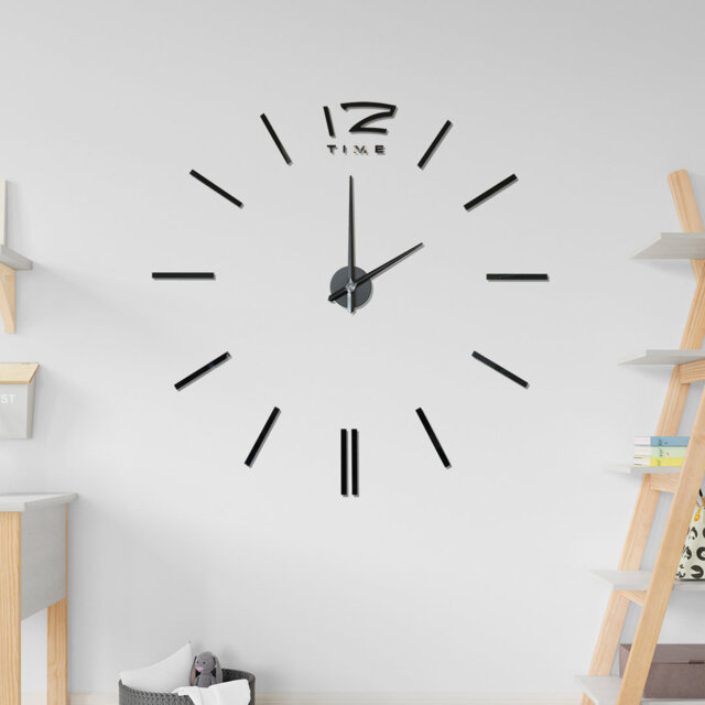 Valatie 3D Giant Vinyl Wall Clock - 130cm