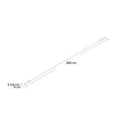Delaya 28cm Single Curtain Pole