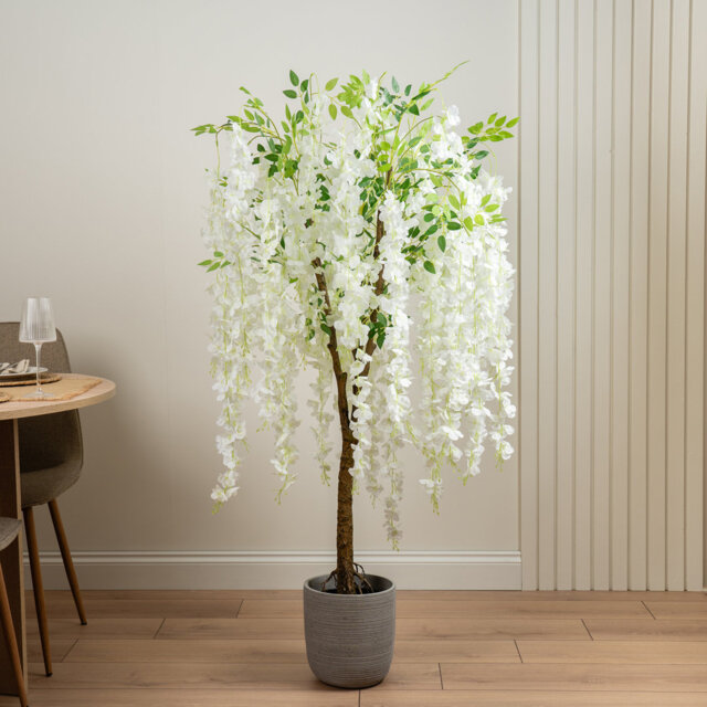 150cm Faux Cream Wisteria Tree