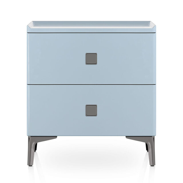 47.5cm W Metal Bedside Table