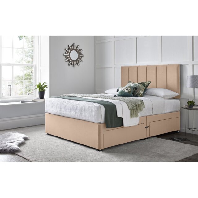 "Stockbridge Divan Bed with 24"" Headboard on Struts"