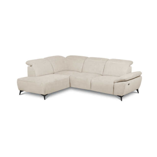 Relaxio Stylish Corner Sofa with Power Reclining & Multi Position Headrests & Adjustable Armrest
