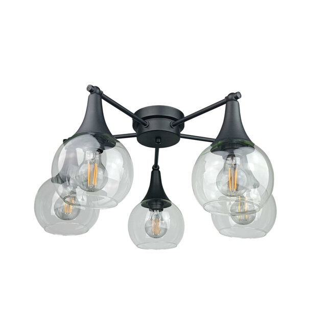 Brinsley Glass Semi Flush Mount
