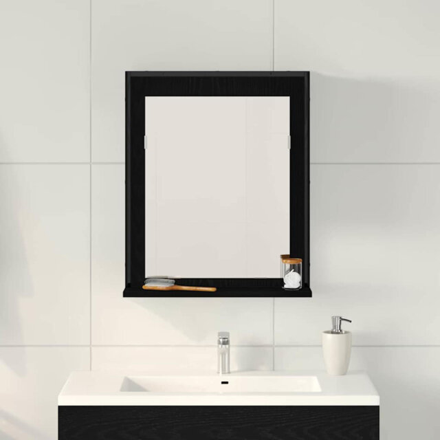 Bathroom Mirror 50 X 12 X 60 Cm Engineered Wood