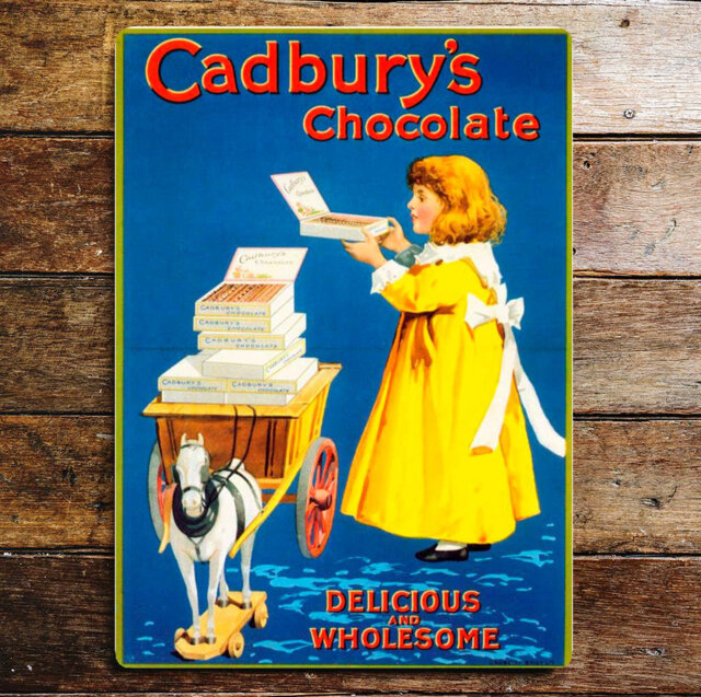 Cadbury's Chocolate Delicious and Wholesome Metal Wall Décor
