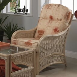 Altman Upholstered Rattan Armchair