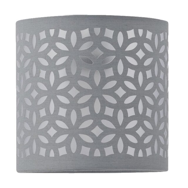 15cm H Cotton Drum Lamp Shade ( Uno ) in Grey