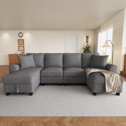 4 Seater Chenille Sofa