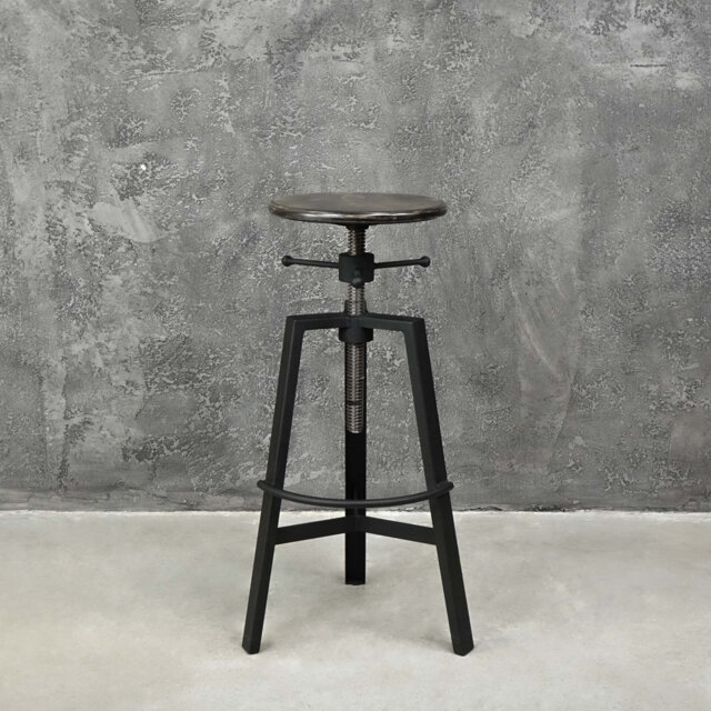 Hacienda Swivel Adjustable Height Counter Stool with Metal Frame