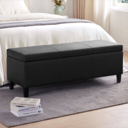 Faux Leather Upholstered Storage Bench