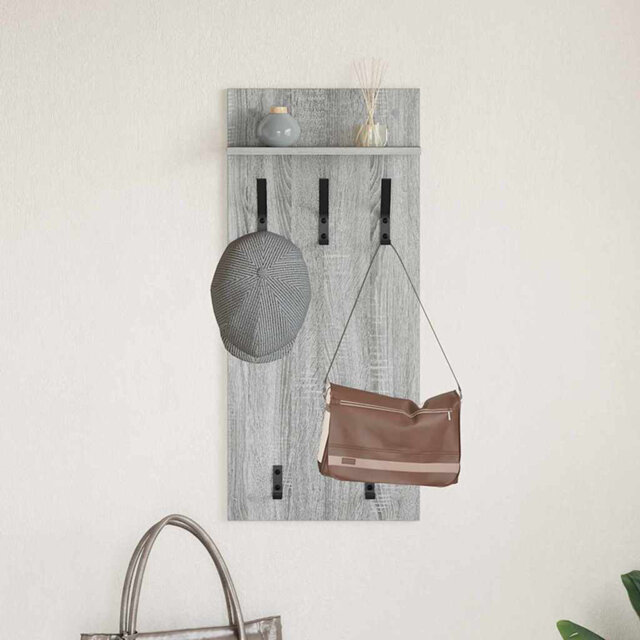 Wall-Mounted Coat Rack 90 X 40 X 10 Cm Engineered Wood