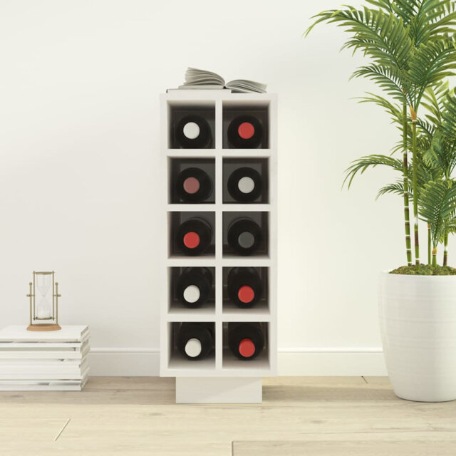 Laakkonen 10 Bottle Solid Wood Floor Wine Bottle Rack