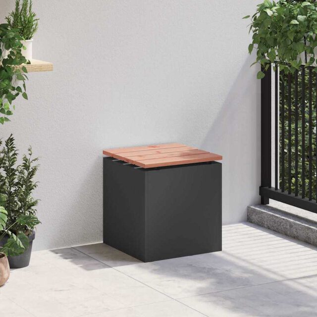 Garden Bench Olive Green 40 X 40 X 43 Cm Steel