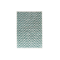 Ziggy Hand-Tufted Ivory/Turquoise Area Rug