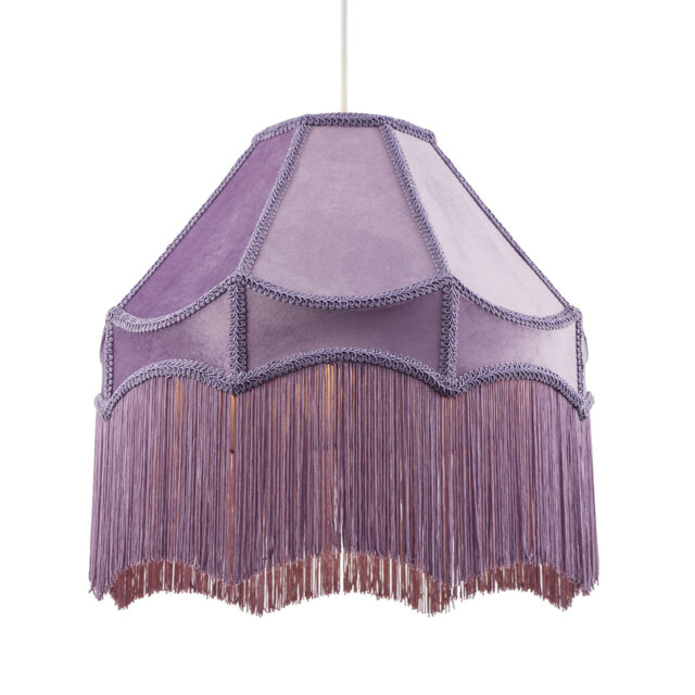 Traditional Victorian Empire 40Cm Lamp Shade In Soft With Tassels By Happy Homewares