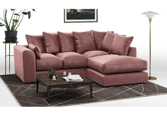 Sharpsburg 4 Seater Velvet Corner Sofa