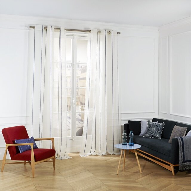 Linen Sheer Single Curtain Panel