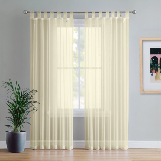 Birdsall Tab Top Sheer Single Curtain Panel