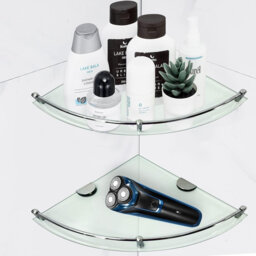 Glass Drill / Screw Bathroom Shelves