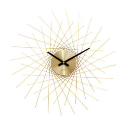 Acctim Large Wall Clock Quartz Spoke Geometric Spun Metal 50cm