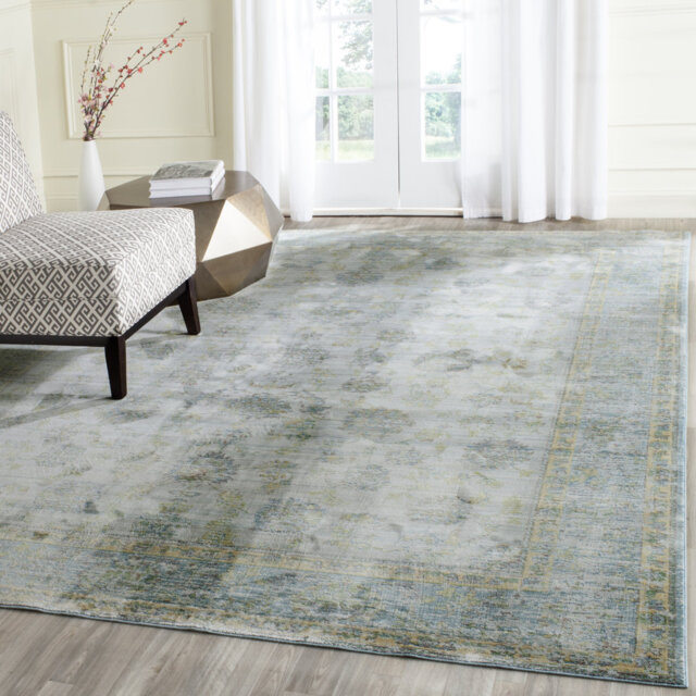 Troyes Looped Light Blue/Turquoise Rug