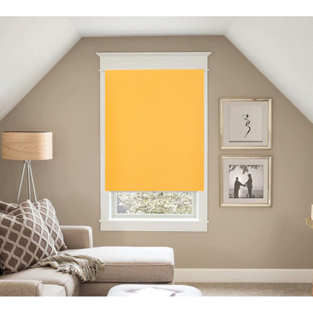 ndoor Blackout Roller Shade for Windows, Trimmable Custom Fit Window Blind with Light Blocking & Privacy