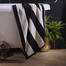Laurence Llewelyn-Bowen Festivo Stripe Towel Black