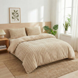 Polyester Solid Colour Sham with Pillow Shams Included