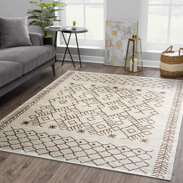 Soft Medium Pile Area Rugs Living Room Carpet Pad Oriental Vintage Rug Non Slip Entryway Rug J1453