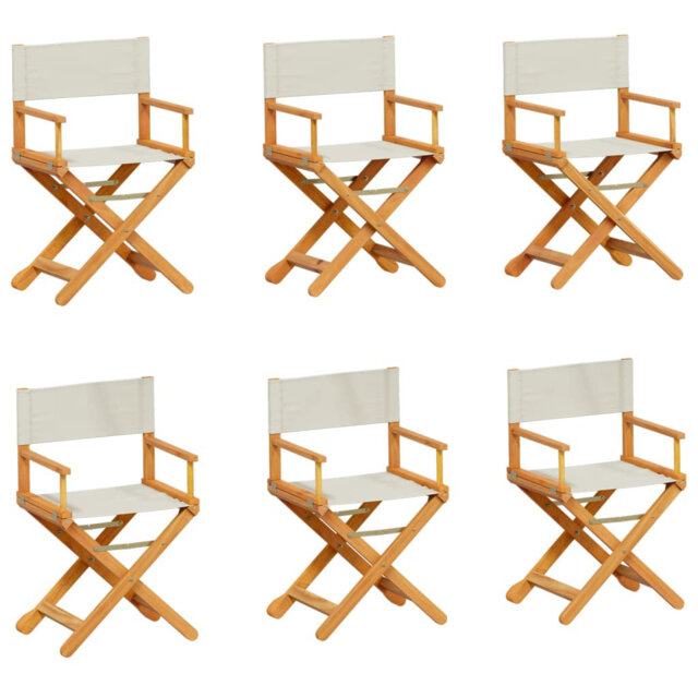 Vidaxl folding garden chairs in cream white fabric