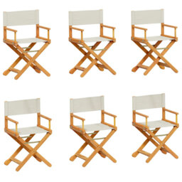 Vidaxl folding garden chairs in cream white fabric