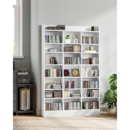 CD/DVD Storage Rack, 747 CD Storage Tower, Storage Racks Shelf with Adjustable shelves, Media Display Stand Units for Living Room Study, 100 x 17 x 15