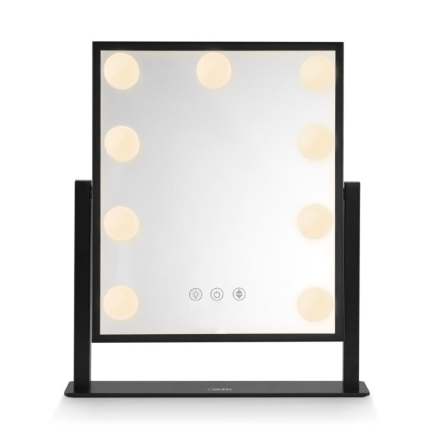 Carmen  3-in-1 Illuminated LED Mirror with 5W Bluetooth Speaker & 15W Wireless Charger, Adjustable Brightness, MagSafe Compatible