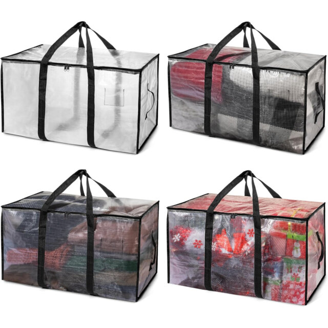 Oversized Storage Bag – Large Moving Boxes With Backpack Straps, Zippers & Handles – Heavy-Duty Packing Bags For College Dorm, Christmas Decorations,