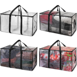 Oversized Storage Bag – Large Moving Boxes With Backpack Straps, Zippers & Handles – Heavy-Duty Packing Bags For College Dorm, Christmas Decorations,