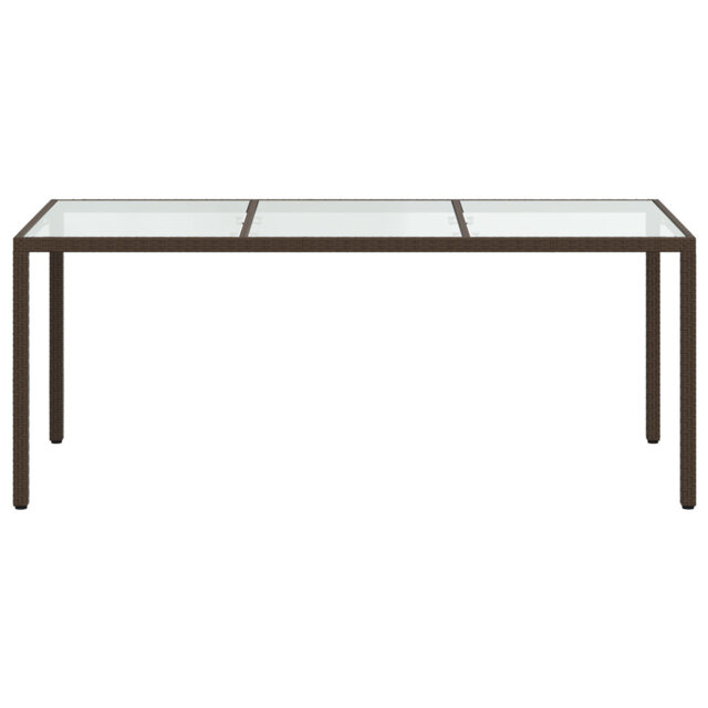 Abdus-Salam Rectangular Glass Outdoor Dining Table 90 cm D