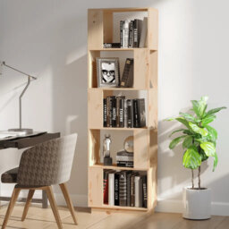 Glennisha 163.5cm H x 51cm W Solid Wood Geometric Bookcase