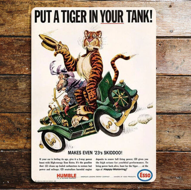 Esso Put a Tiger in Your Tank Makes Even Metal Wall DÃ©cor