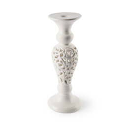 White Home Concrete / Cement Candlestick