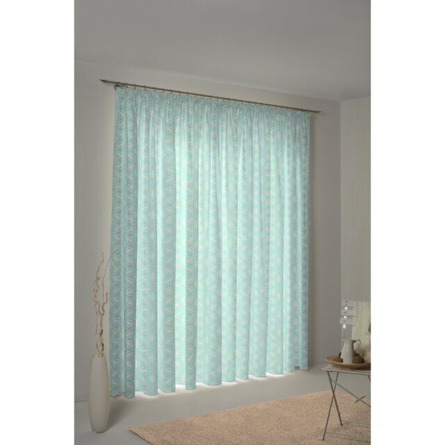 Delmira Retro Floret Slot Top Opaque Curtain