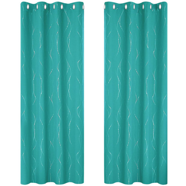 Cida Polyester Blackout Grommet / Eyelet Curtain Pair